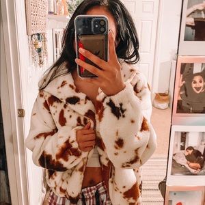 cow print jacket
